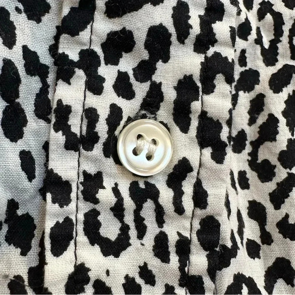 J. Crew | Women's Collared Button Down Long Sleeve Cheetah Animal Print Size M - Picture 6 of 7